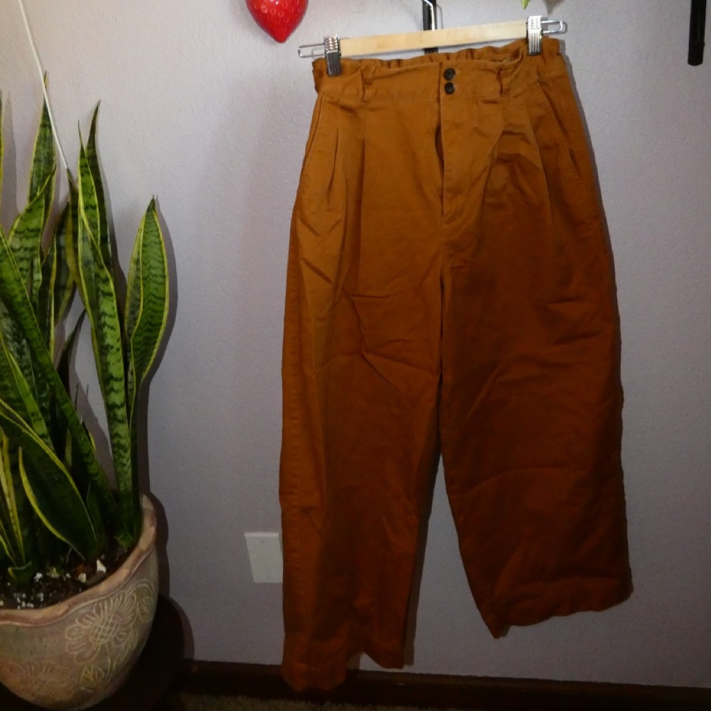 Pleated wide leg pants